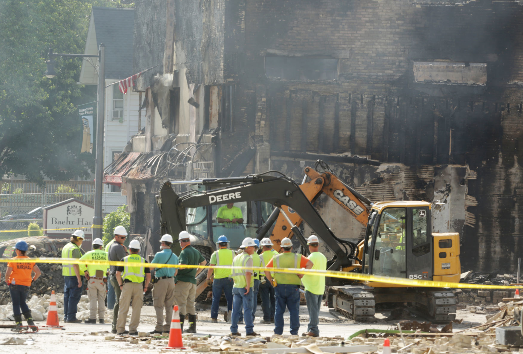 Scene of downtown explosion